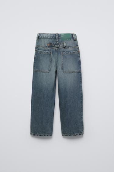 RIPPED WIDE LEG JEANS - Blue by Zara - Image 1