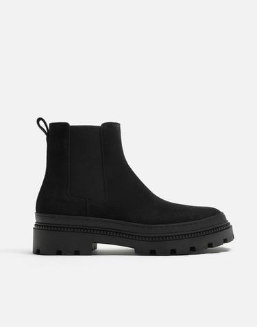 BOTA CHELSEA PIEL - Negro de Zara