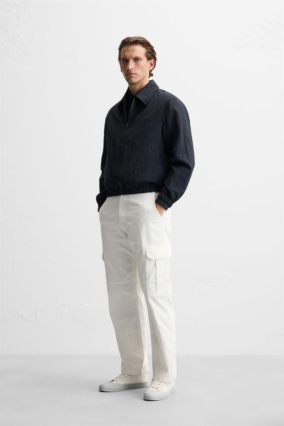 PANTALÓN CARGO CANVAS - Blanco roto | ZARA España