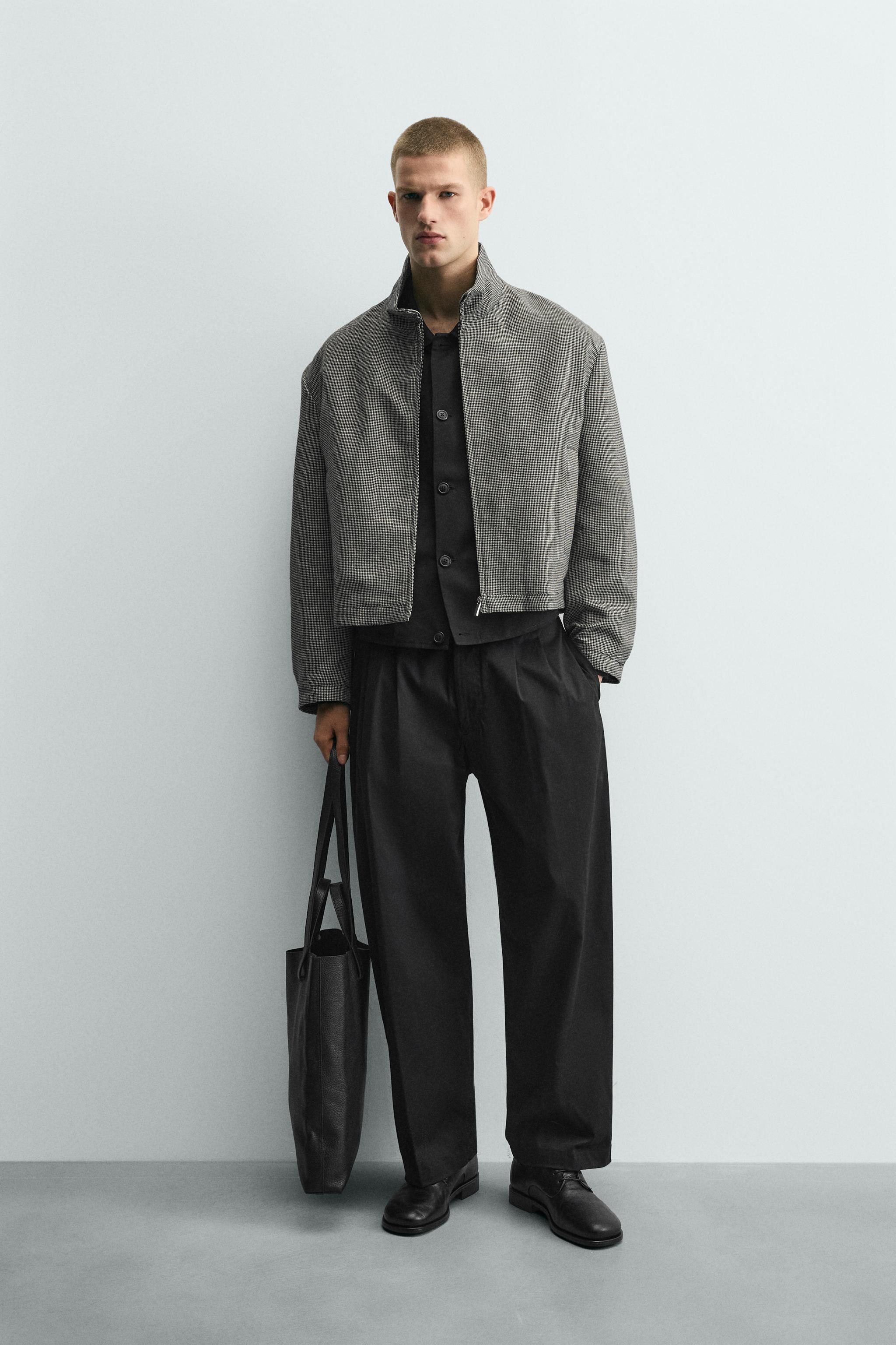 CAMISA AMPLA PATA DE GALO - Preto / Cru | ZARA Brasil