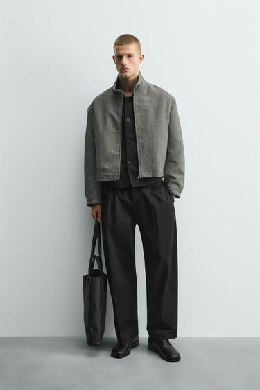 SOBRECAMISA PATA DE GALLO - Negro / Crudo de Zara - Imagen 0