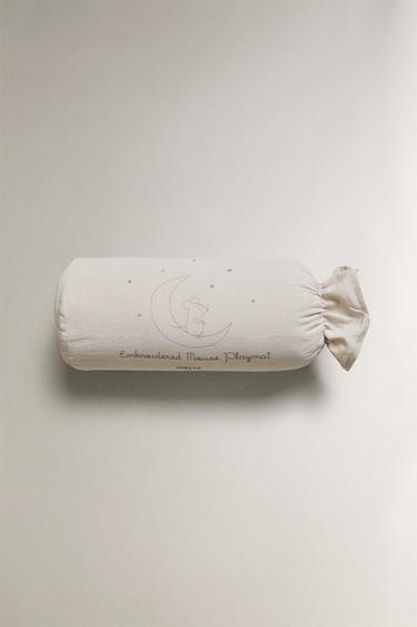 CHILDREN'S MOON PLAY RUG - Taupe grey by Zara - Image 4