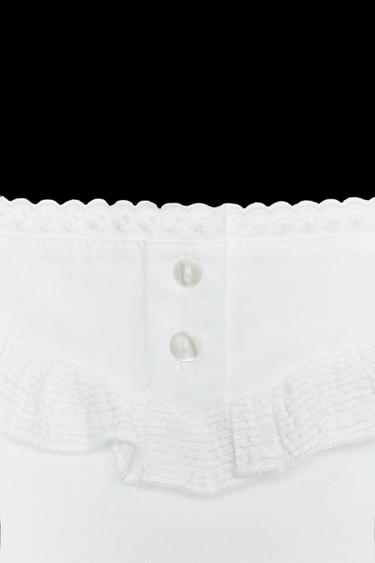 TOP COMBINADO FORNITURA - Blanco de Zara