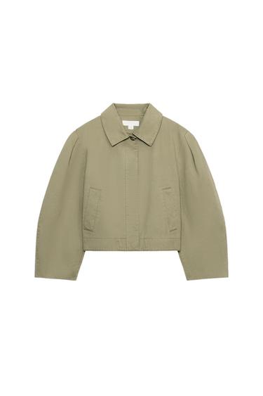 WASHED-EFFECT SHORT JACKET - Khaki by Zara