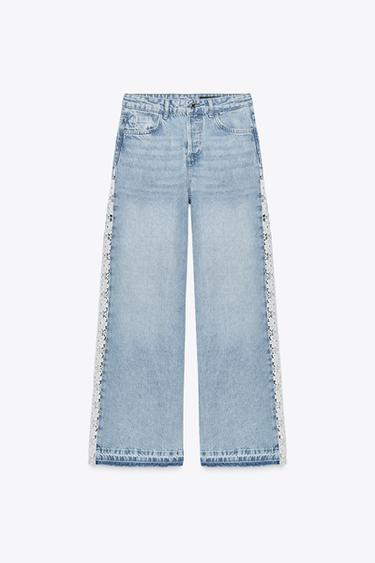 JEAN Z1975 JAMBES LARGES TAILLE HAUTE AVEC CROCHET - Bleu moyen de Zara