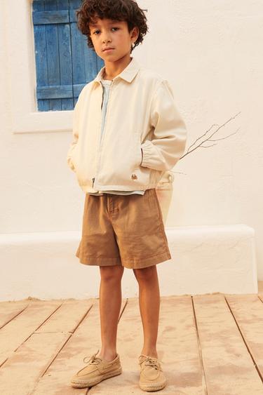 Zara LIMITED EDITION EMBROIDERED LIGHTWEIGHT JACKET - Beige