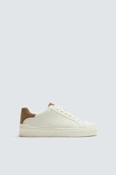HEEL DETAIL TRAINERS - Camel Brown by Zara - Image 0