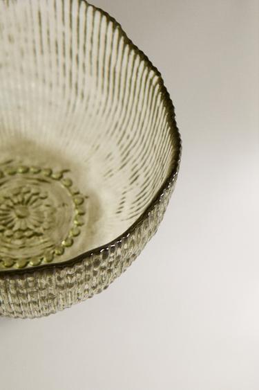 BOL VERRE RECYCLABLE RELIEF - Vert de Zara - Image 2