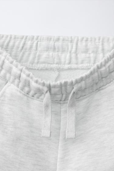 BERMUDA DE JOGGING NUMÉROTÉ - Gris chiné de Zara - Image 2