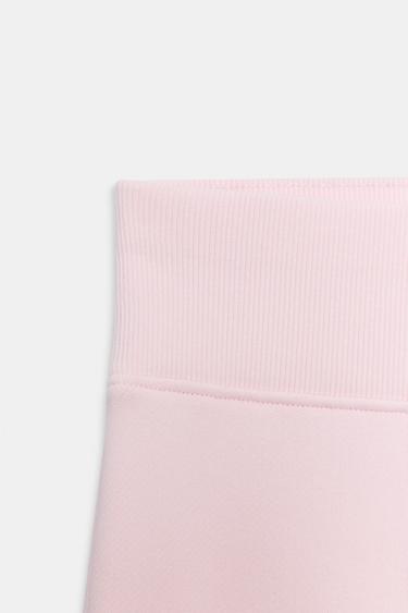 PANTALON EN MOLLETON ÉVASÉ - Rose pastel de Zara - Image 8