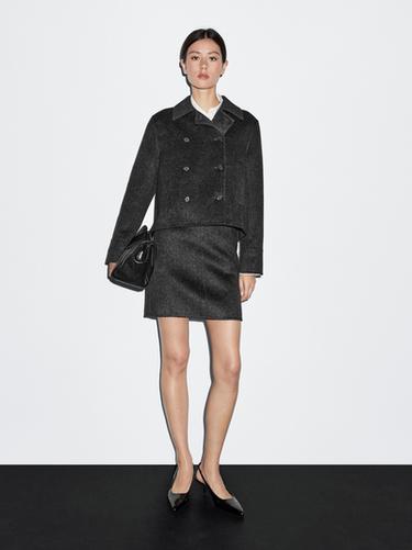 Zara Short faux fur skirt - Cobalt - Image 0