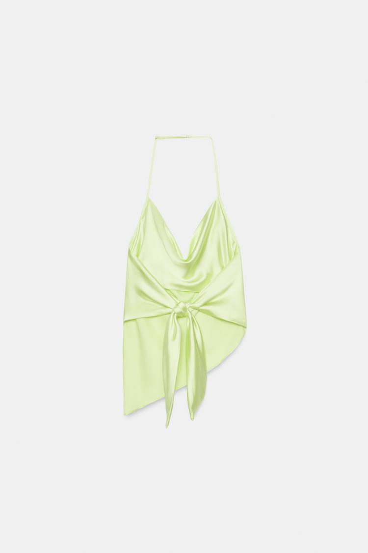 Top halter de satén 6
