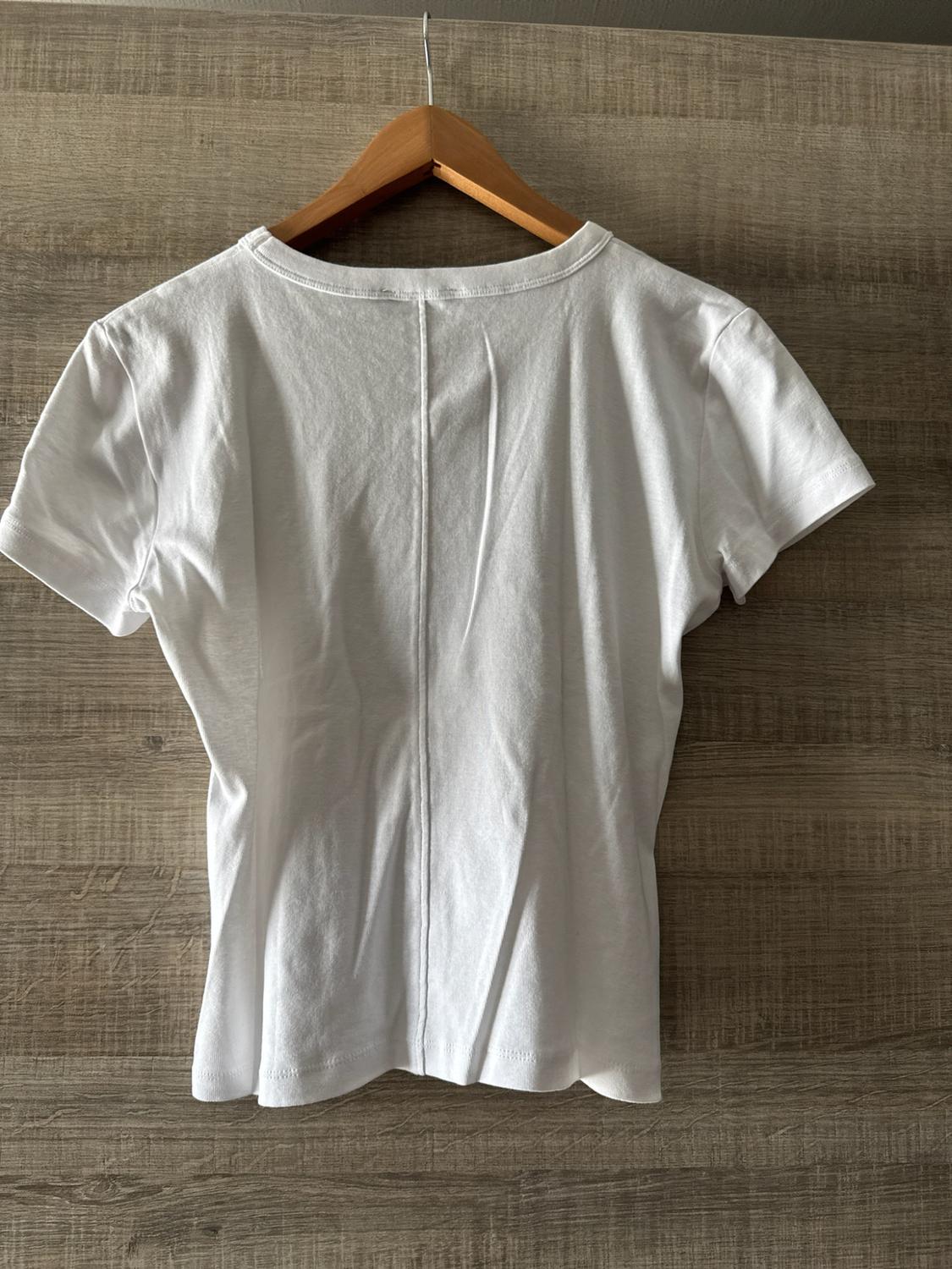 V-NECK COTTON T-SHIRT - Image 3