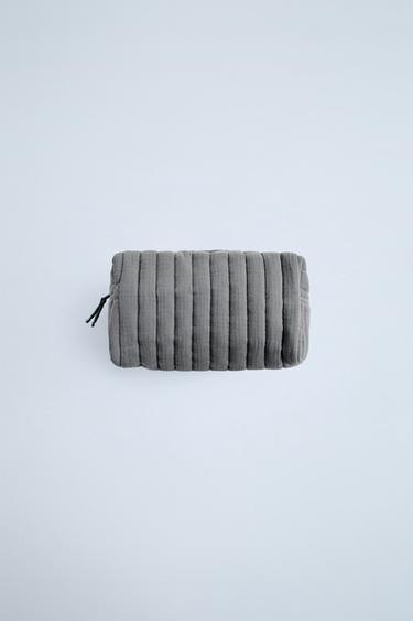 TEXTURED TOILETRY BAG - Anthracite grey by Zara