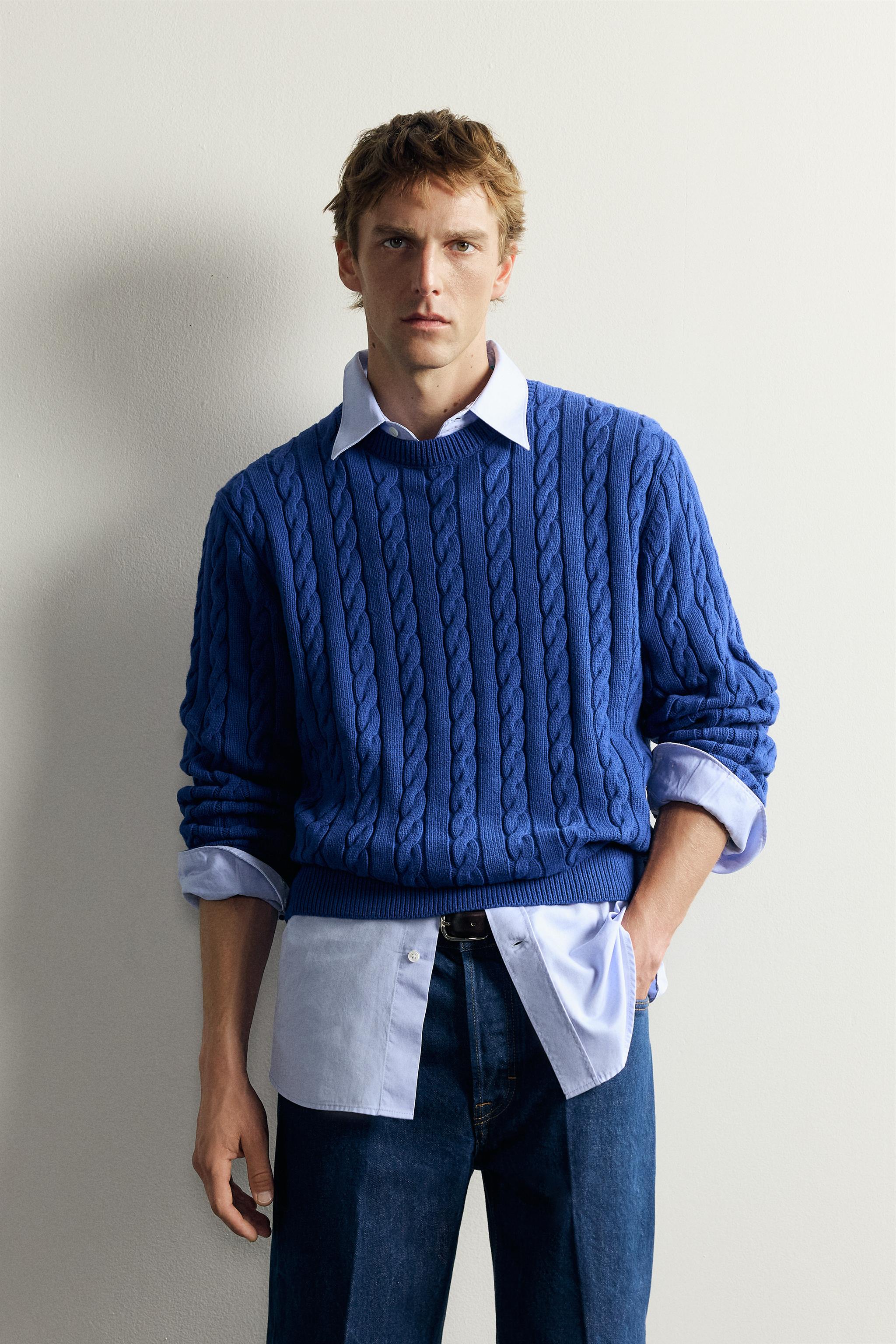 AARON LEVINE X ZARA TEXTURED CABLE SWEATER