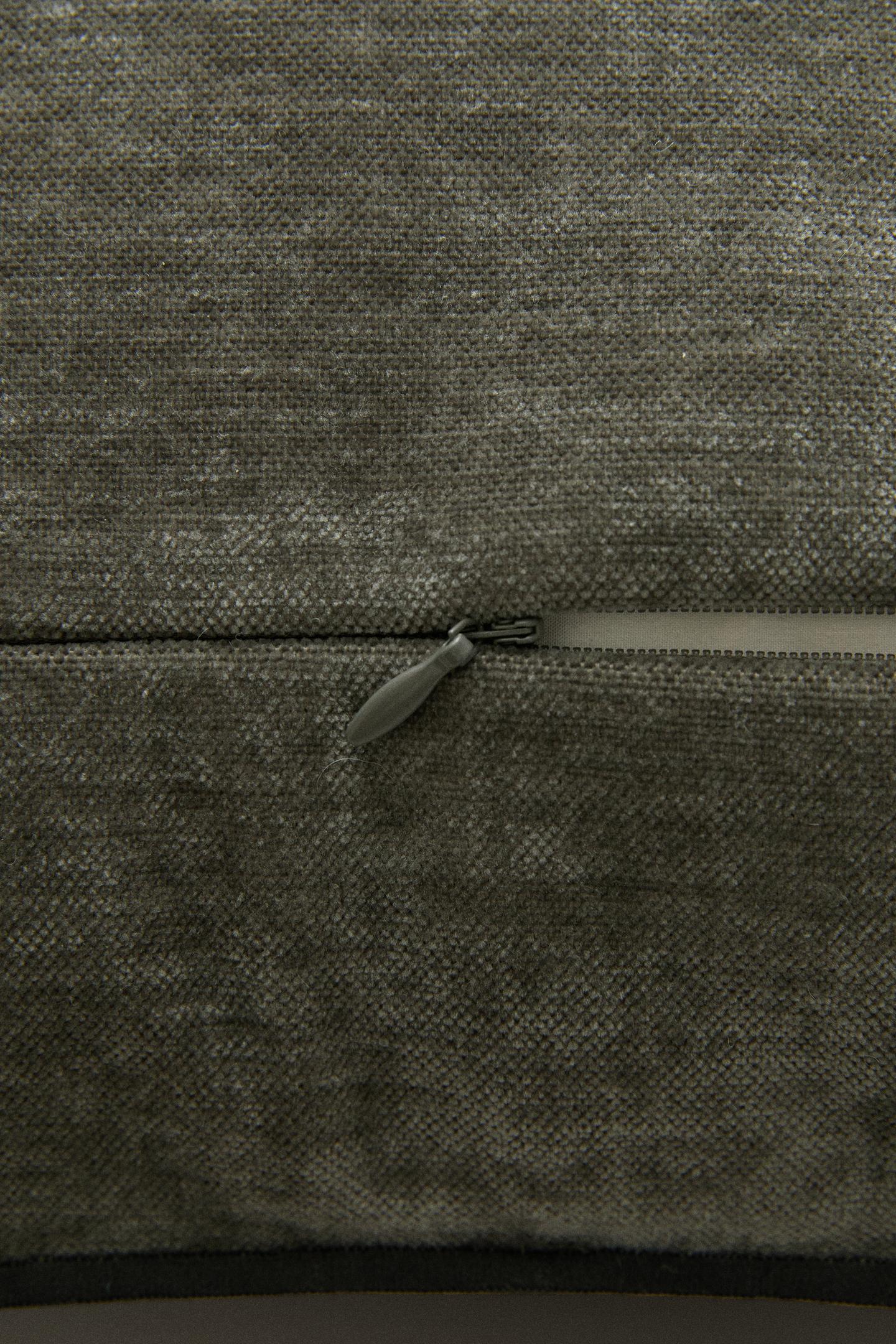 Zara Chenille Throw Pillow Cover, цвет: Синий / Серый — фото 4