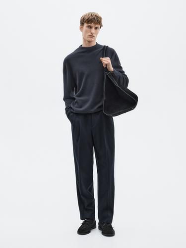 Zara Knit wool and cashmere blend sweater - LIMITED - Navy blue