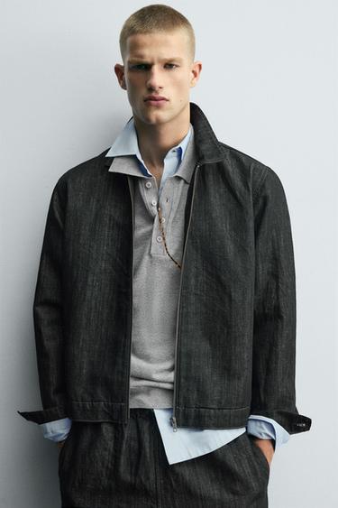 RELAXED FIT DENIM JACKET - Black by Zara - Image 4