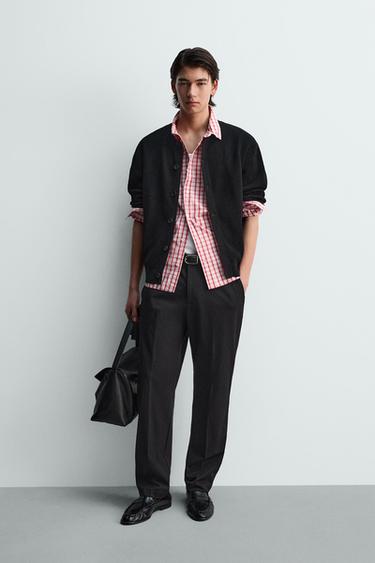 레귤러핏 테크니컬 팬츠 - Zara 블랙