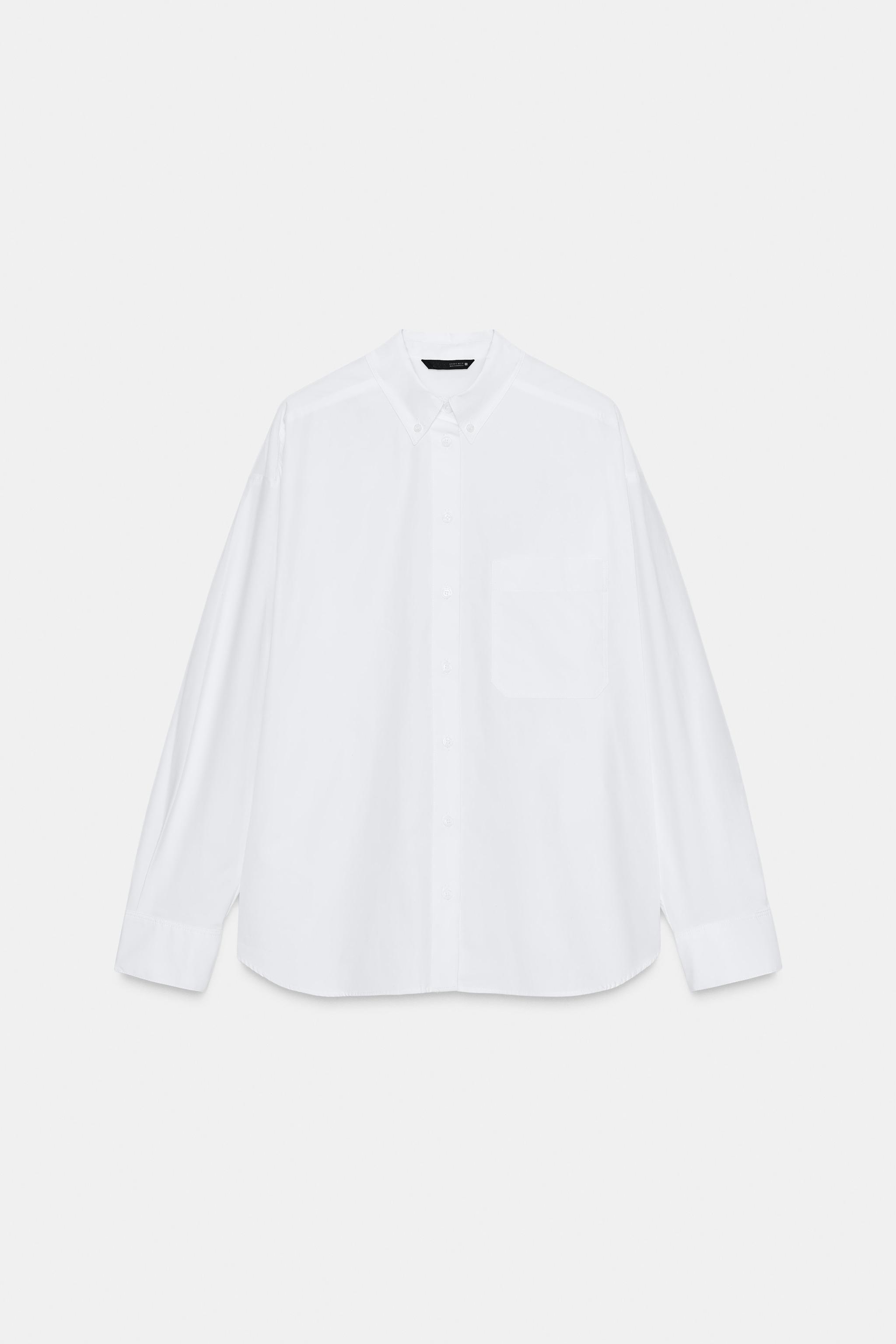CHEMISE EN POPELINE À POCHE