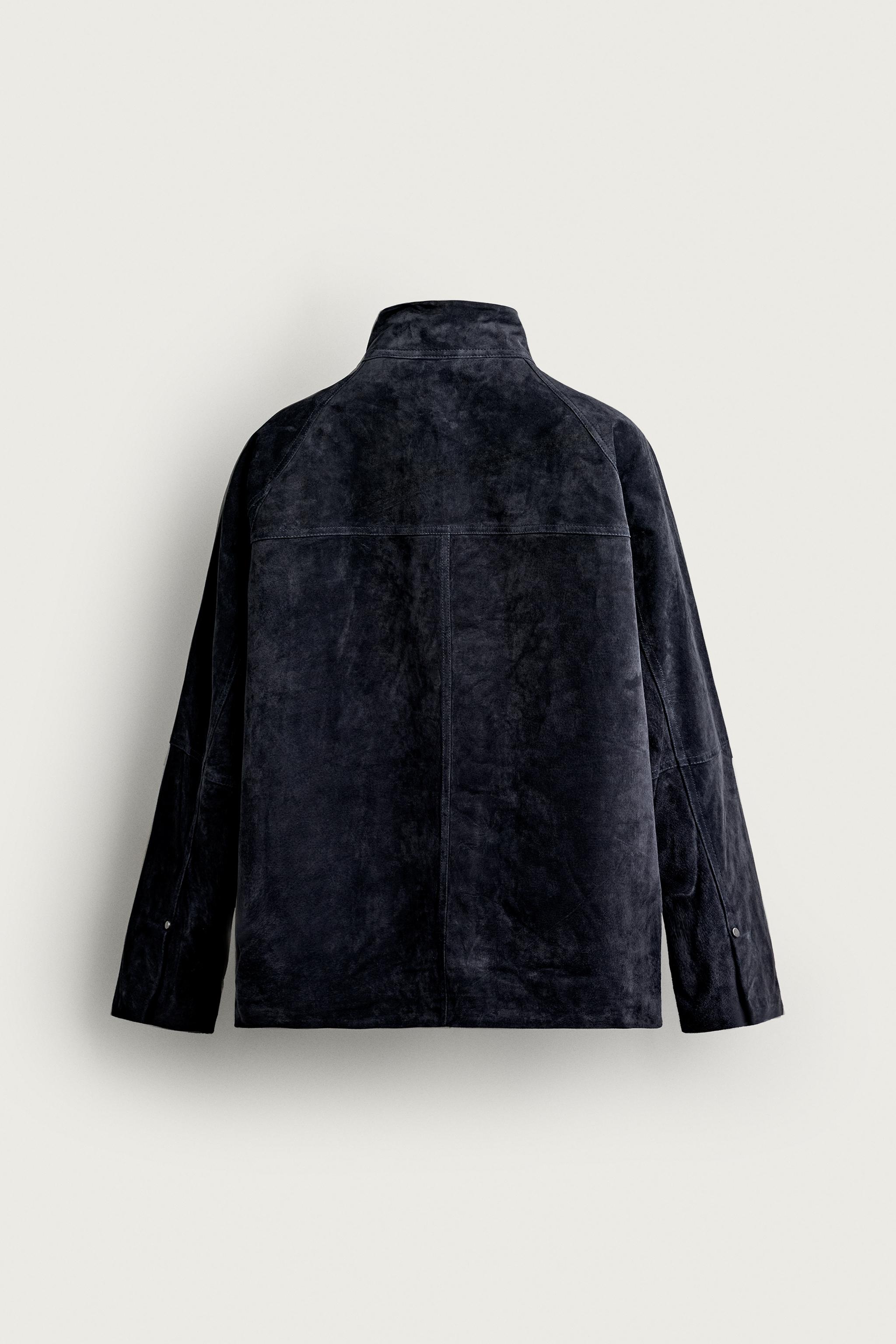 RELAXED-FIT SUEDE LEATHER PARKA