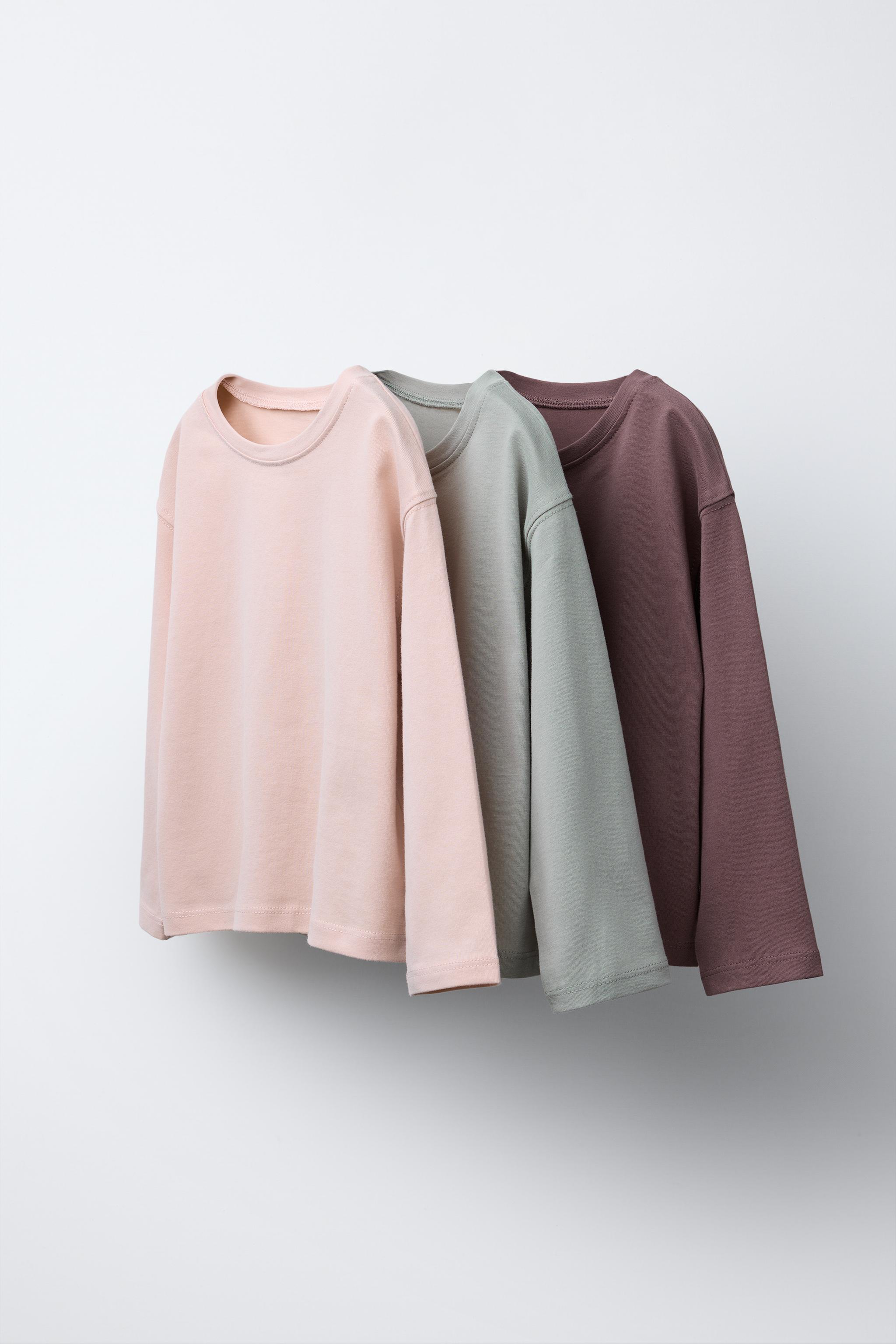 プレーン Tシャツ x 3 セット - ウォーターグリーン | ZARA