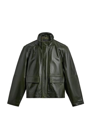 LEATHER JACKET WITH POCKETS