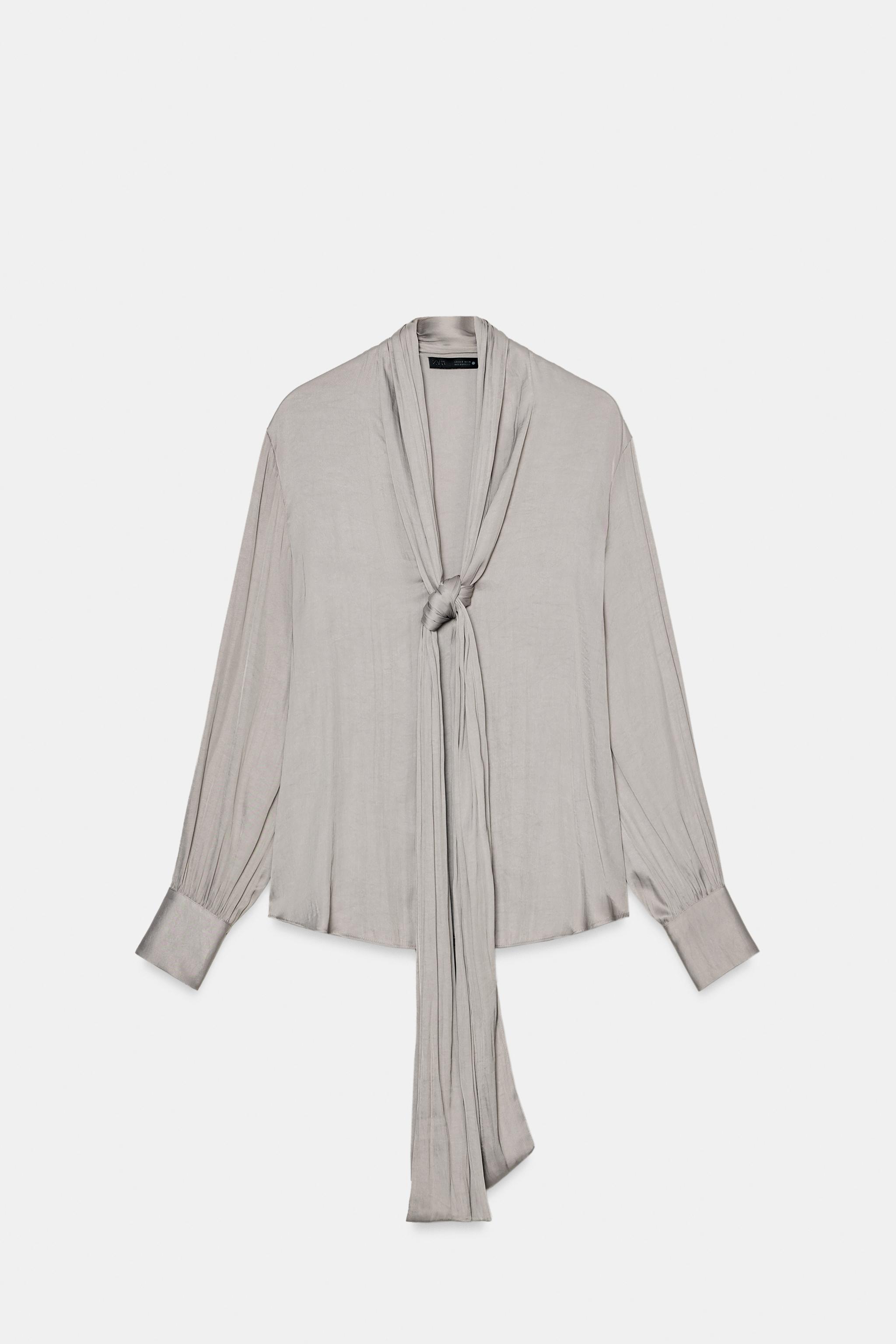 ZW COLLECTION TIED NECKLINE BLOUSE