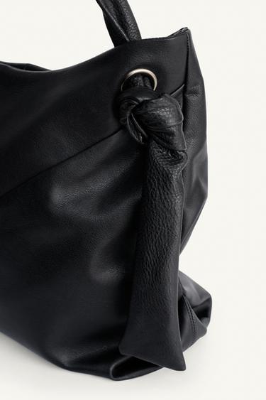 LEATHER SHOULDER BAG - Black by Zara - Image 5