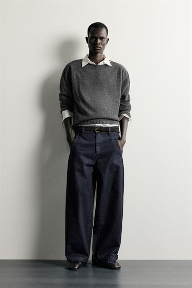BALLOON FIT JEANS WITH TABS - Indigo by Zara - Image 0
