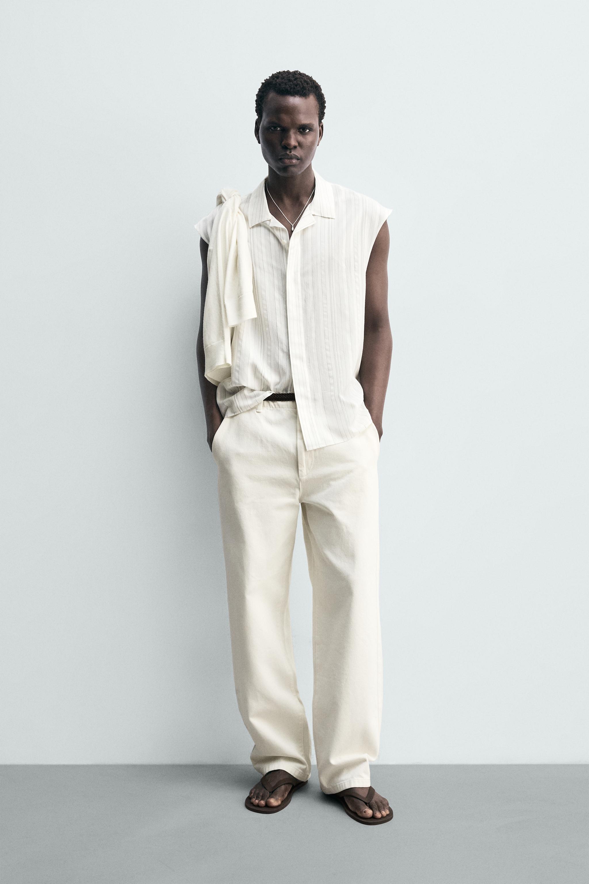 STRIPED CROPPED FIT SHIRT