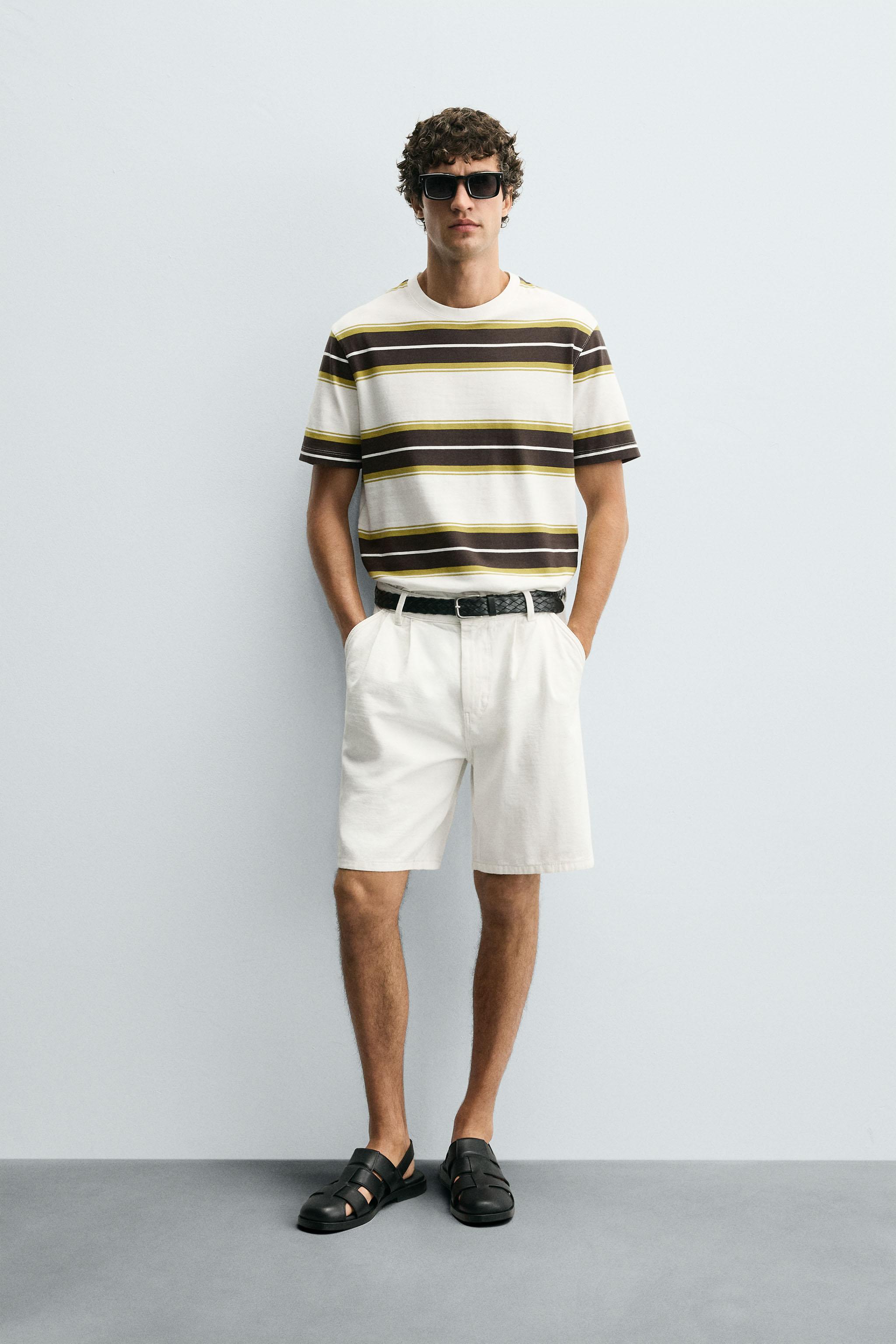 TEE-SHIRT JACQUARD RAYURES
