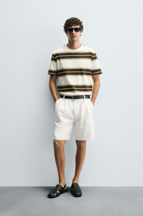 STRIPED JACQUARD T-SHIRT