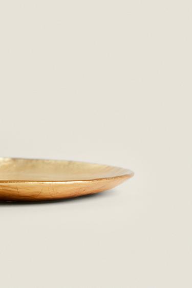 ASSIETTE À PAIN VERRE RECYCLABLE DORÉ - Or de Zara - Image 4