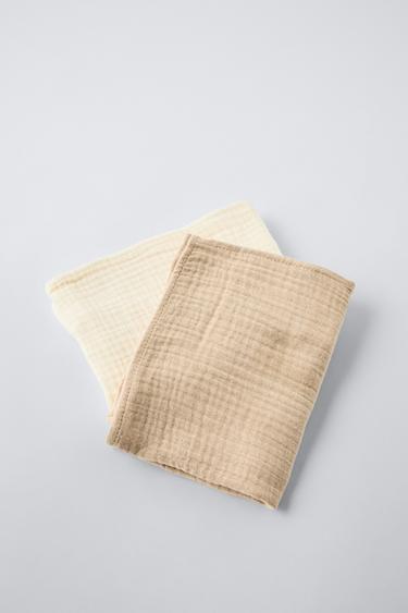 2-PACK OF PLAIN MUSLINS - Light beige by Zara - Image 4