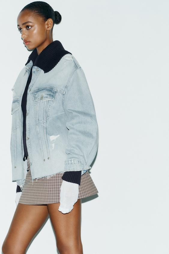 Sobrecamisa Vaquera Mujer Zara Sobrecamisa Denim Sobrecamisa Cebra