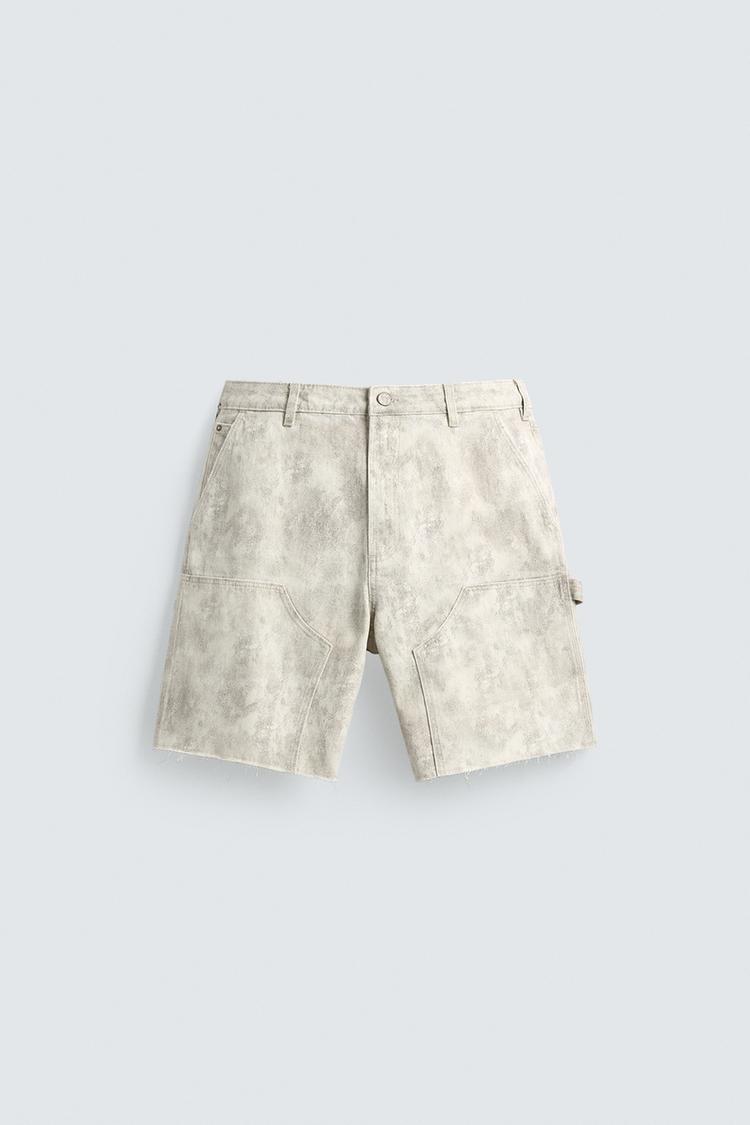 ZARA RELAXED FIT BERMUDA SHORTS WITH CARPENTER POCKET