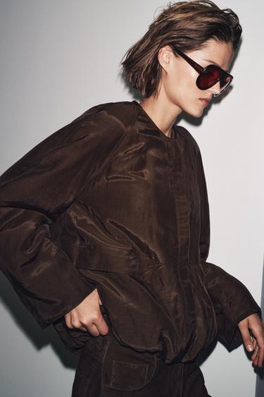 VESTE MATELASSÉE À POCHES ZW COLLECTION - Marron de Zara