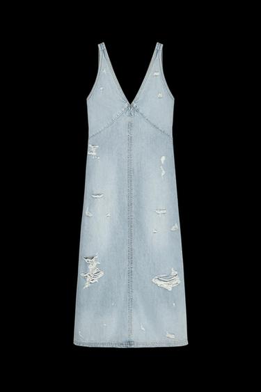 TRF JEANSKLEID MIT RISSEN - Hellblau von Zara - Bild 0