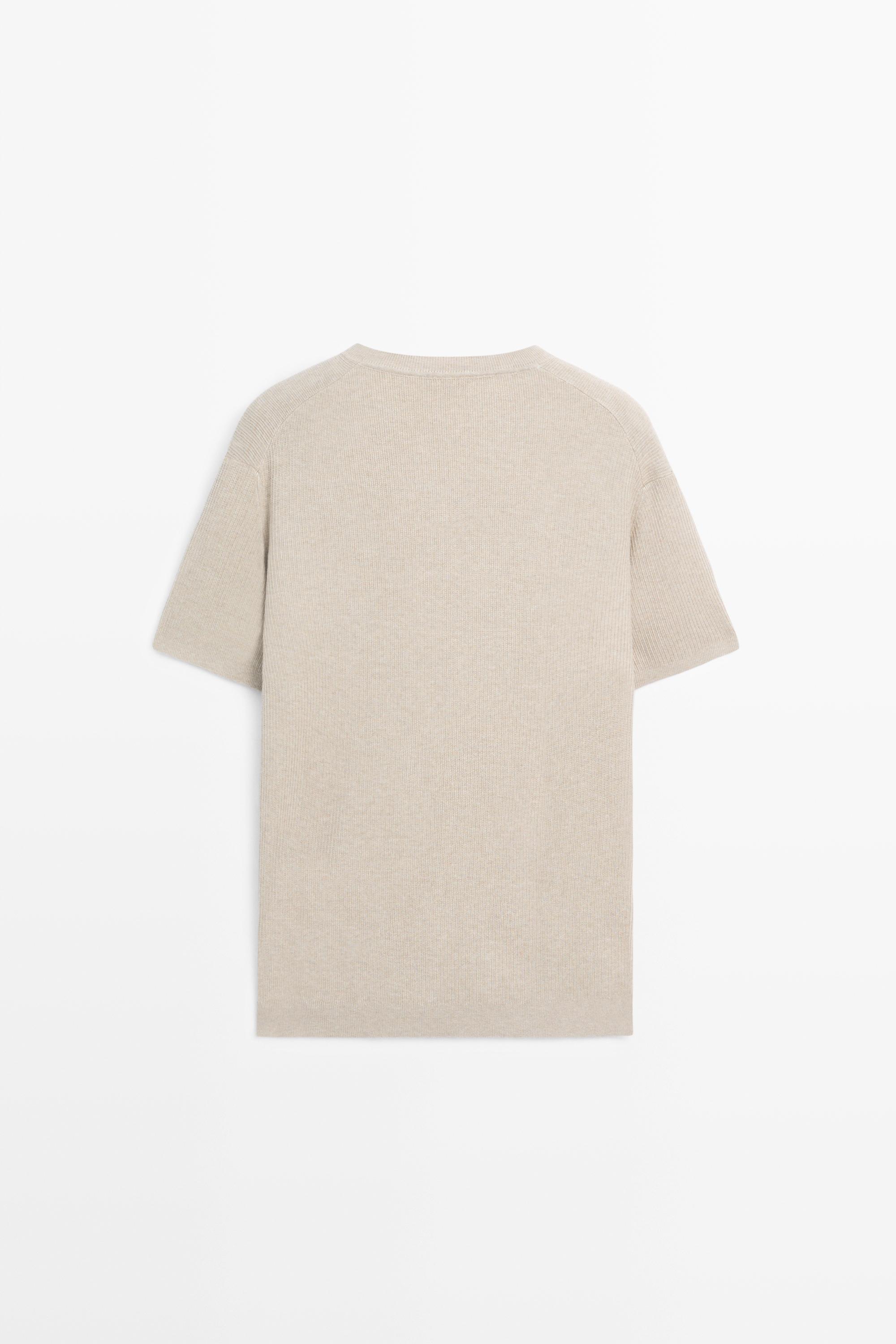 Pull en maille à manches courtes avec coton