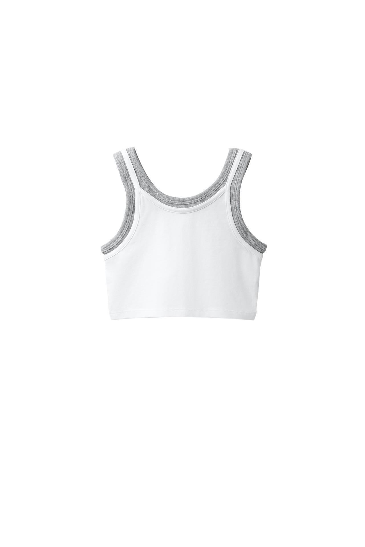 DOUBLE CONTRAST TOP — White