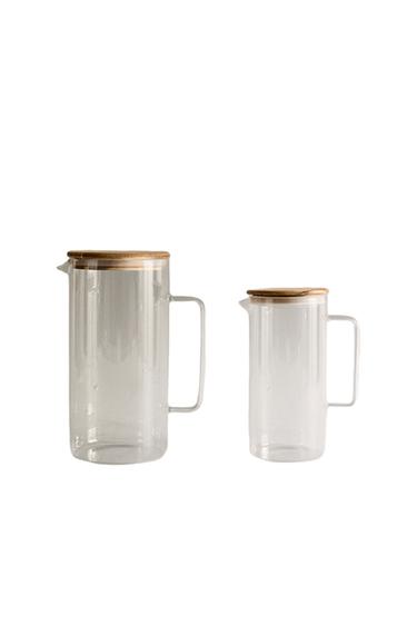 КАНА ОТ БОРОСИЛИКАТ С КАПАК - Прозрачно от Zara