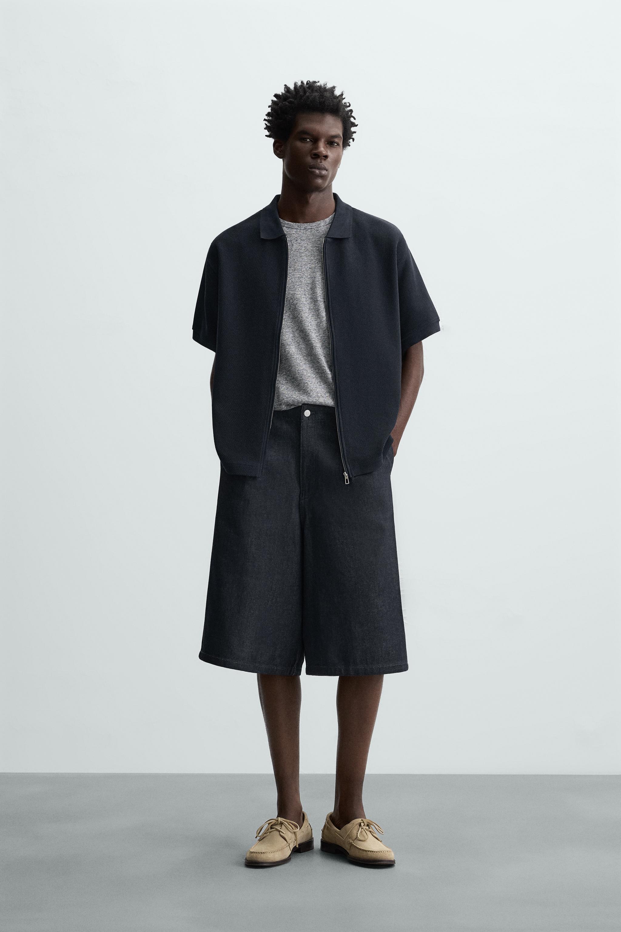 ウエアー JAQUETA ESTRUTURADA COM ZÍPER - Azul-marinho | ZARA Brasil