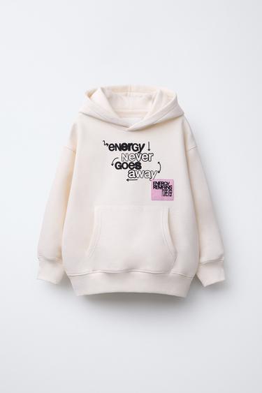 SUDADERA CAPUCHA GRAFFITI - Crudo de Zara