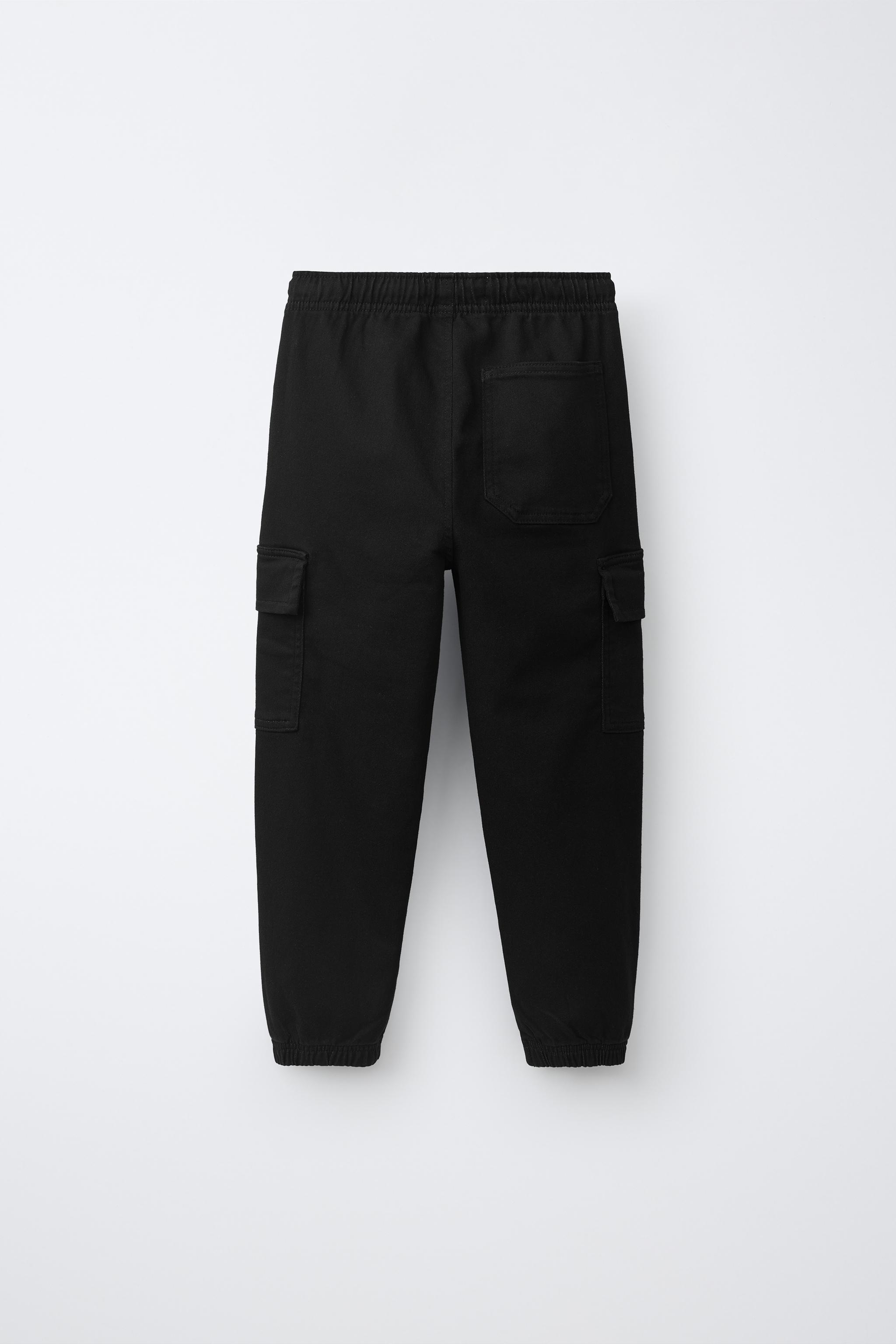 CARGO JOGGER PANTS — Black