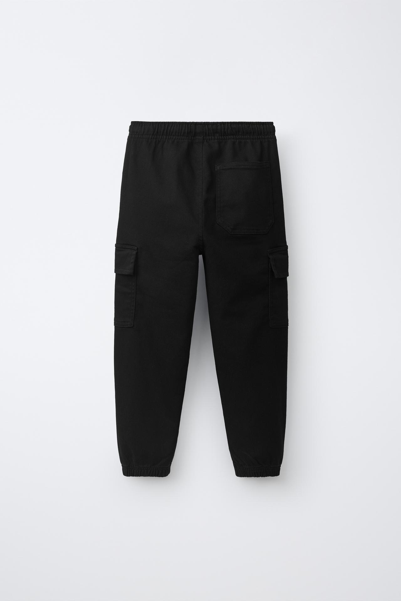 CARGO JOGGER PANTS — Black