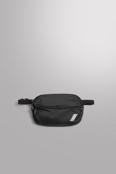 Zara TECHNICAL SPORTY BELT BAG - Black