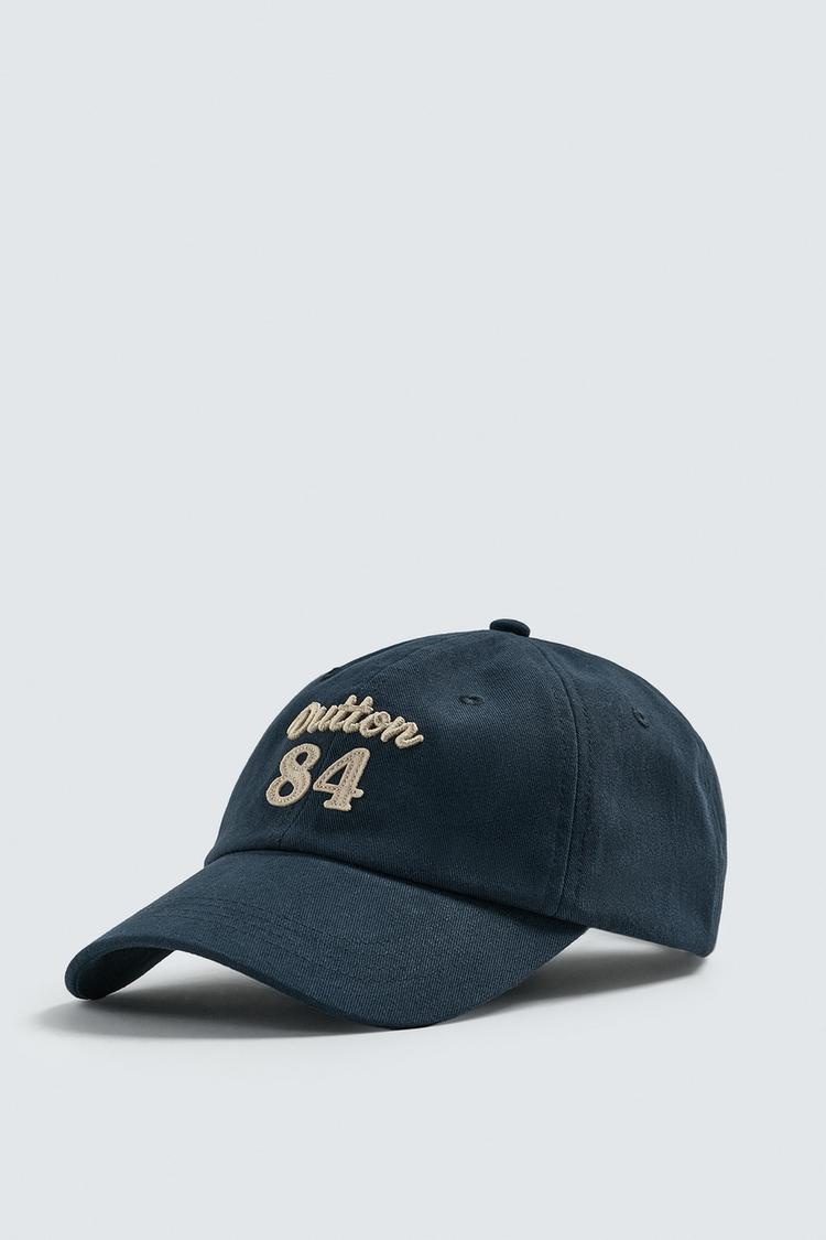 ZARA CAP WITH EMBROIDERED SLOGAN