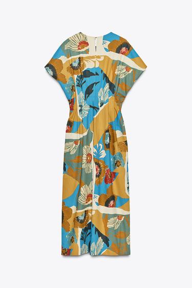 ROBE MI-LONGUE IMPRIMÉE ZW COLLECTION - Multicolore de Zara - Image 5