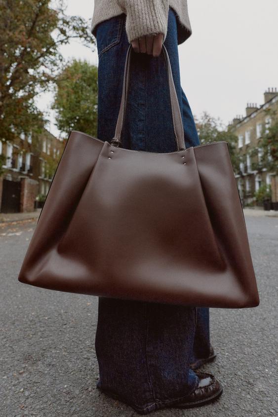 PINCH PLEAT TOTE BAG